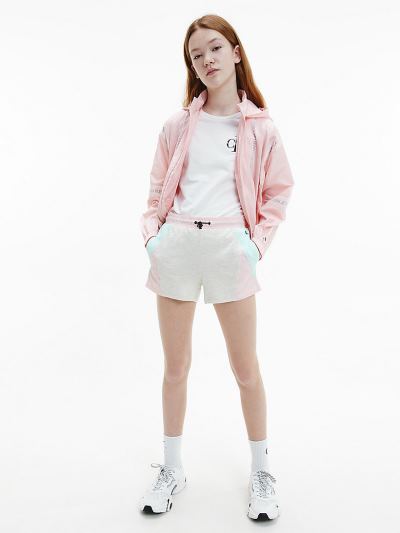 Calvin Klein Ruhák HU996277 | Calvin Klein Material Mix Colour Block Lány Rövidnadrág Rózsaszín